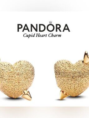PANDORA Cupid Heart Charm w/box
